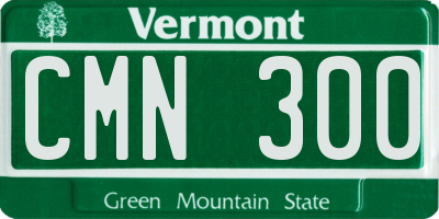 VT license plate CMN300
