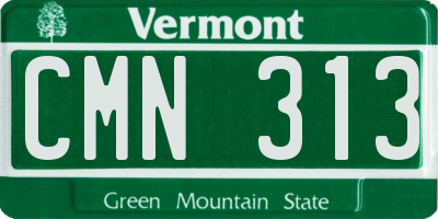 VT license plate CMN313
