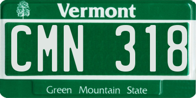 VT license plate CMN318