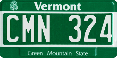 VT license plate CMN324