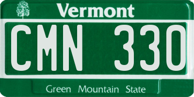 VT license plate CMN330