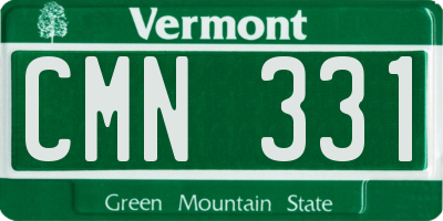 VT license plate CMN331