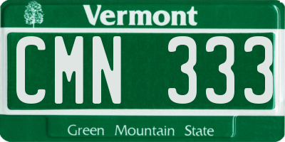 VT license plate CMN333