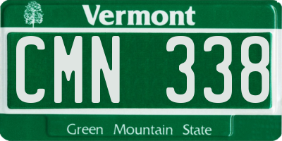 VT license plate CMN338