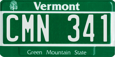 VT license plate CMN341