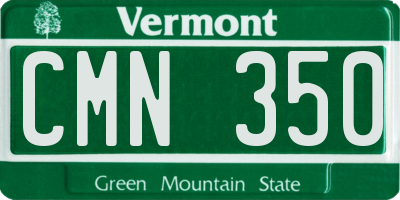 VT license plate CMN350