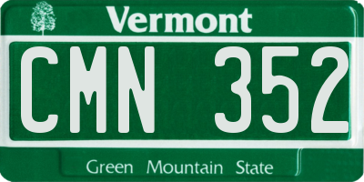 VT license plate CMN352