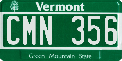 VT license plate CMN356