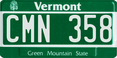 VT license plate CMN358