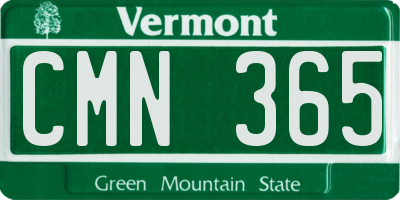 VT license plate CMN365