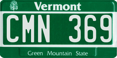 VT license plate CMN369