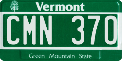 VT license plate CMN370