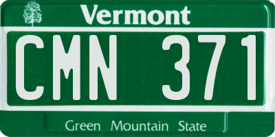 VT license plate CMN371
