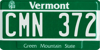VT license plate CMN372