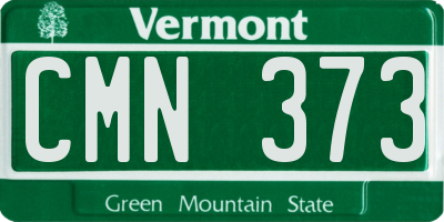 VT license plate CMN373