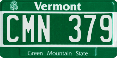 VT license plate CMN379
