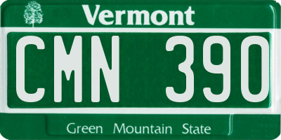 VT license plate CMN390