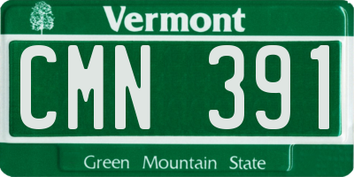 VT license plate CMN391