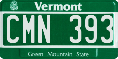 VT license plate CMN393