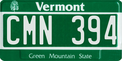 VT license plate CMN394