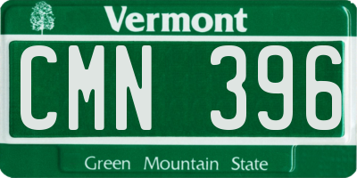 VT license plate CMN396
