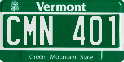 VT license plate CMN401