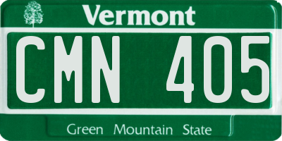 VT license plate CMN405