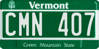 VT license plate CMN407