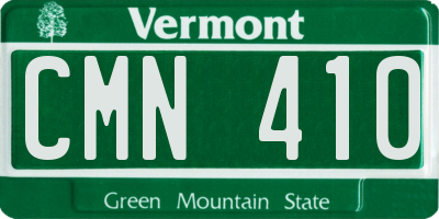 VT license plate CMN410