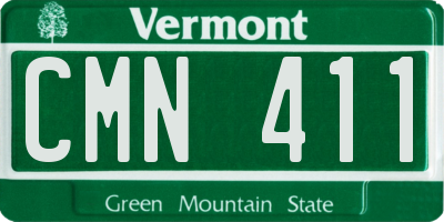 VT license plate CMN411