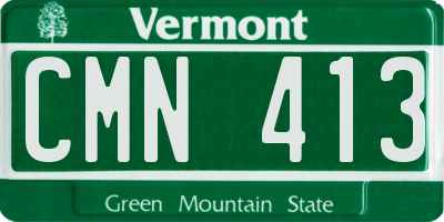 VT license plate CMN413