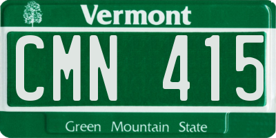 VT license plate CMN415