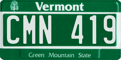 VT license plate CMN419