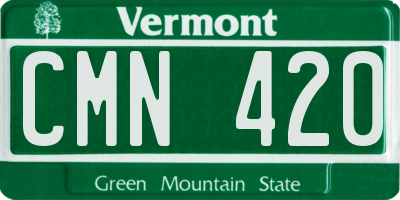 VT license plate CMN420
