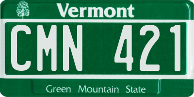 VT license plate CMN421
