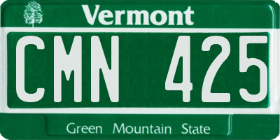 VT license plate CMN425