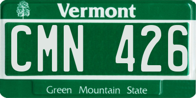 VT license plate CMN426