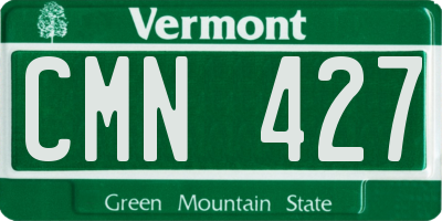 VT license plate CMN427