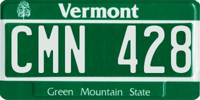 VT license plate CMN428