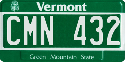 VT license plate CMN432