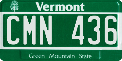 VT license plate CMN436