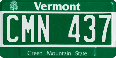 VT license plate CMN437