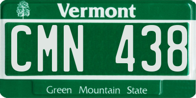 VT license plate CMN438