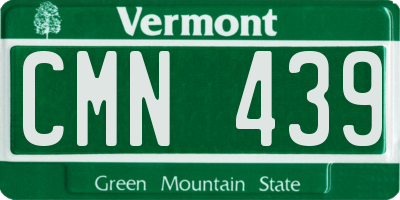 VT license plate CMN439