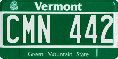 VT license plate CMN442