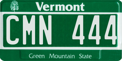 VT license plate CMN444