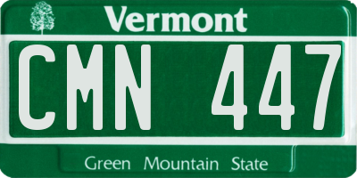 VT license plate CMN447