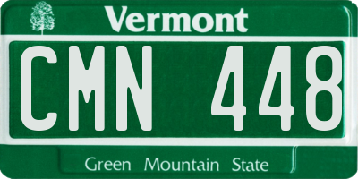 VT license plate CMN448