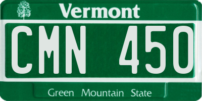 VT license plate CMN450