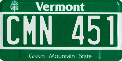 VT license plate CMN451